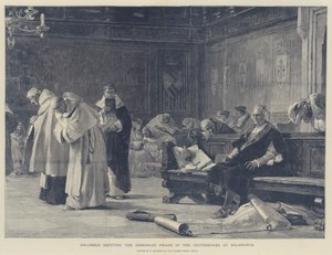 Columbus tilbakeviser dominikanerbrødrene på konferansene i Salamanca